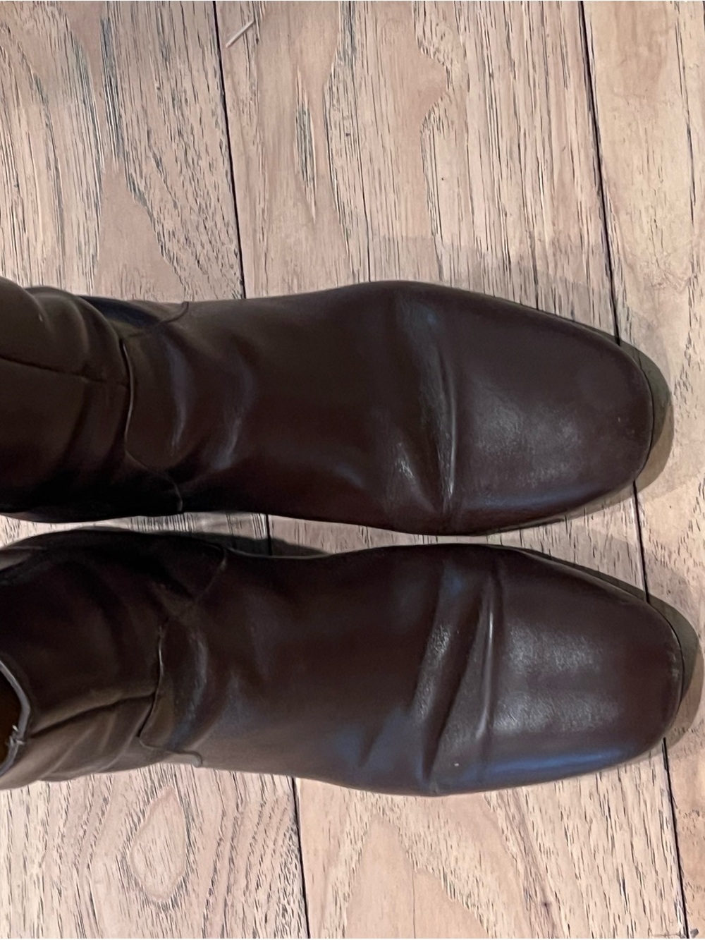 Sezane Brown Leather Ankle Boots, with Side Zip - Picture 4 of 5